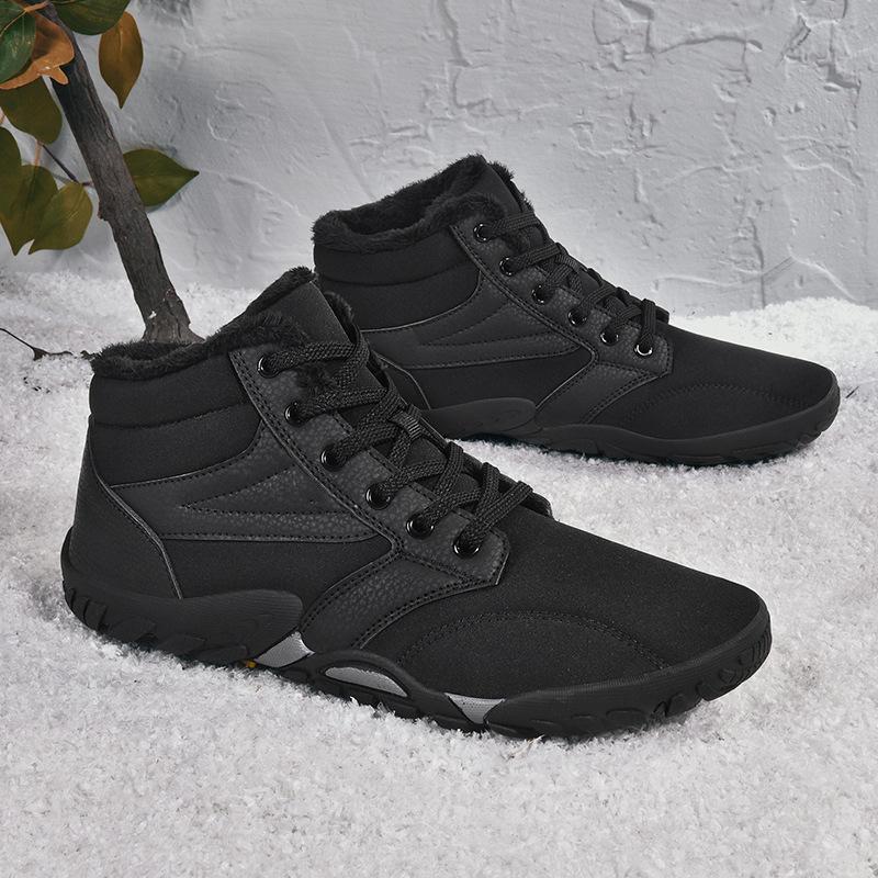 Outdoor boots Snow boots Four seasons warm hiking shoes Plush cotton shoes Warm boots Medium tube mid top cotton shoes