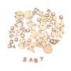 100Pcs Mini Laser Cuts Wood Shape Baby Pram Rocking Horse Pacifier for Home Party Decoration Craft Project