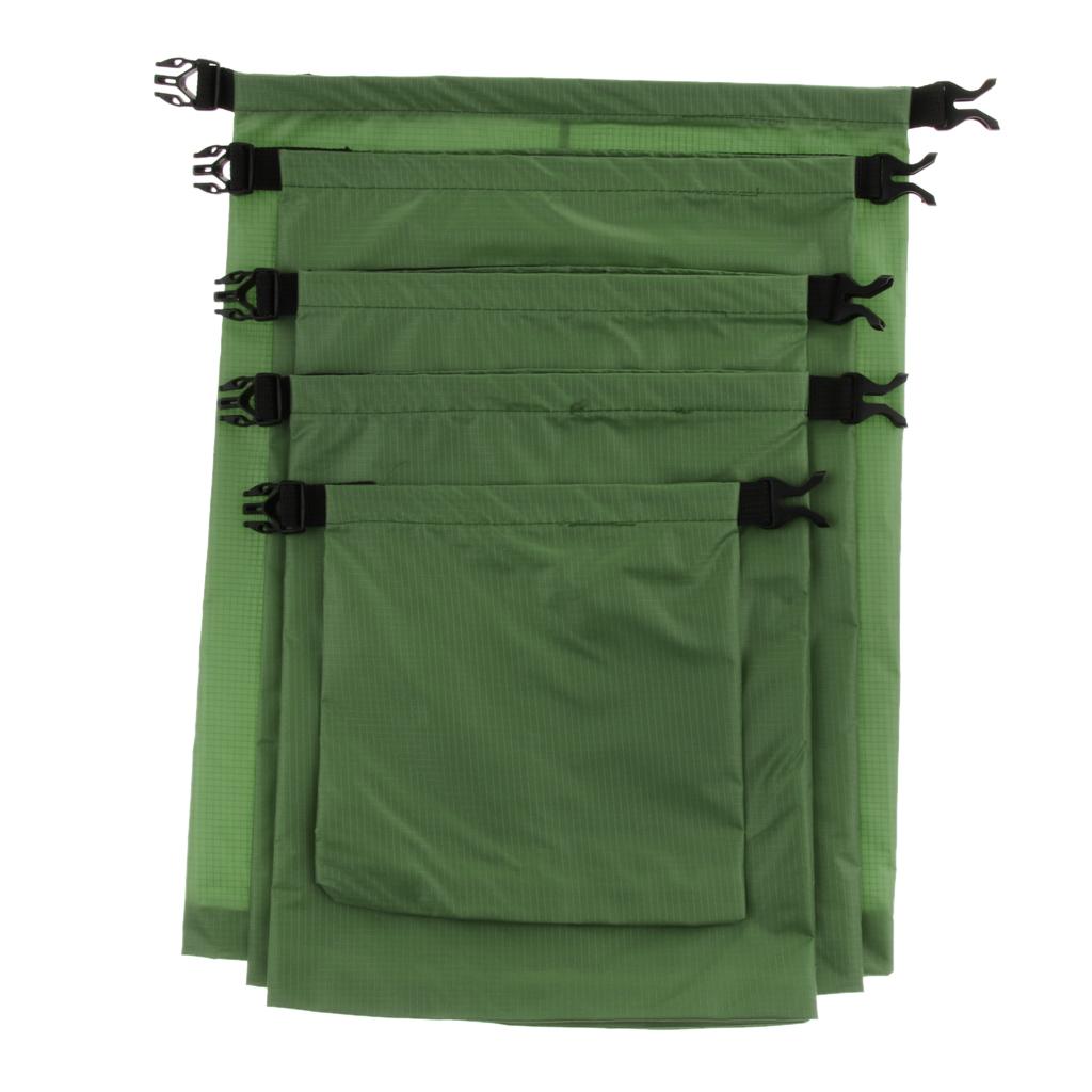 5 Pcs Set Waterproof Dry Bag Sack Storage Camping Rafting Kayaking
