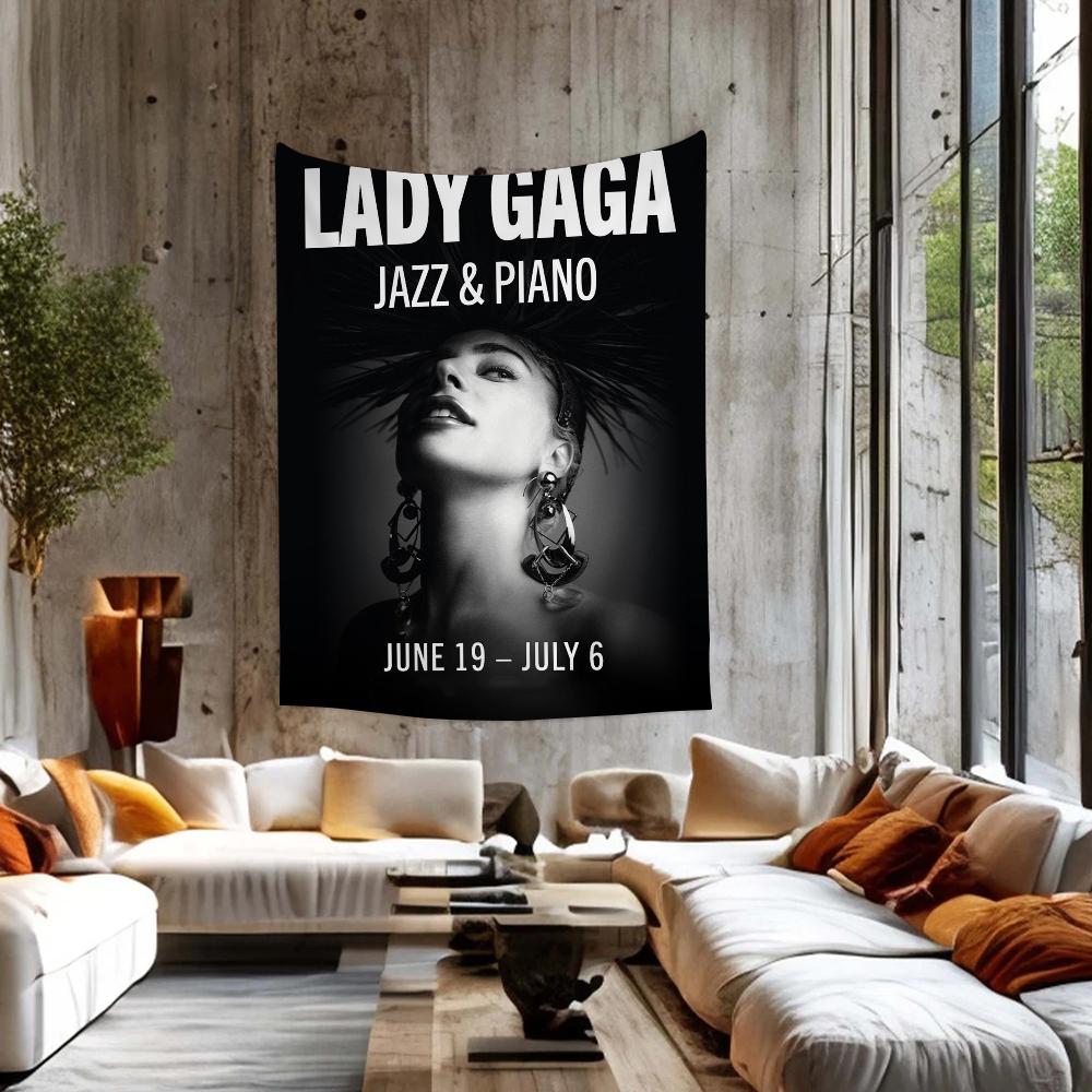 Lady Gaga Cantante Arazzo Colorato da Appendere alla Parete Arazzi Murali Bohemien Decorazione Artistica Murale Mandala