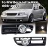 Front Fog Lights Assembly for VW Bora Jetta MK4 1998-2001 2002 2003 2004 Fog Lamp Grille 1pair Halogen Foglights Car Accessories