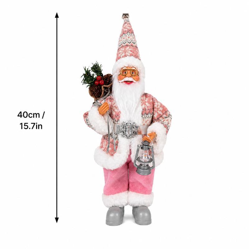 New Santa Claus Standing Figurine Christmas Decoration Window Display Ornament Home Decor Items And Gifts