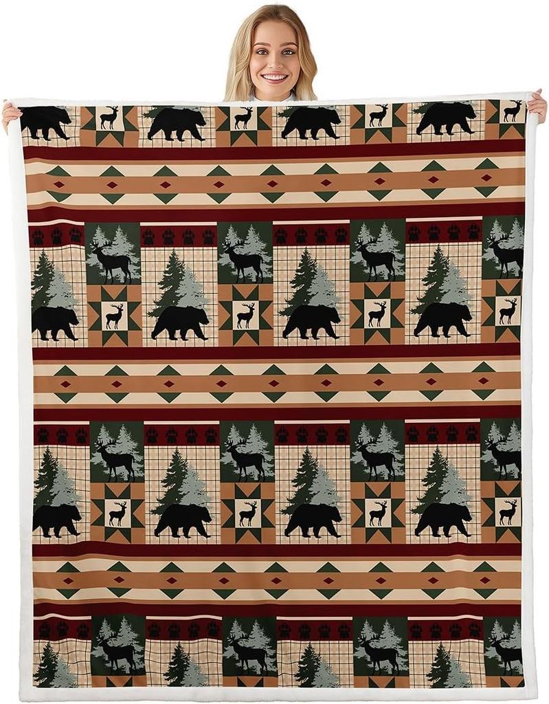 Husky Dog Pattern Blanket Soft Fleece Throw Pet Lover Gift Home Decor Cozy Bedding for Dog Owners Living Room Decoration