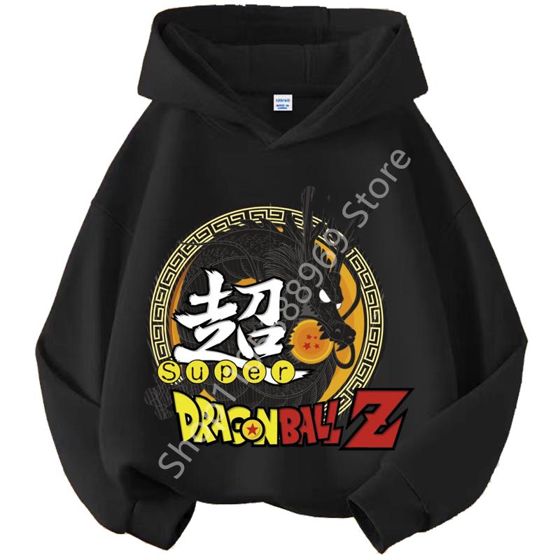 Dragon Ball Chibi Characters Kids Hoodie 100-160 Size 3-12 Years Boys Casual Sporty Children's Sweatshirt
