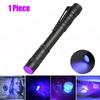 1-5PCS Mini LED Light Penlight Flashlight White/Purple Torch Pen Light with Clip Torch Lamp Batteries Not Included
