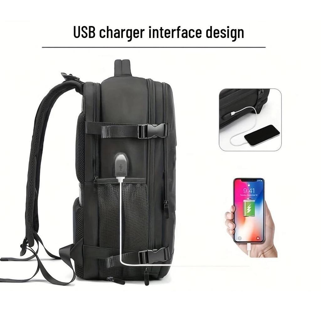 Unisex Large Capacity Travel and Business Laptop Backpack with Multi-Compartments