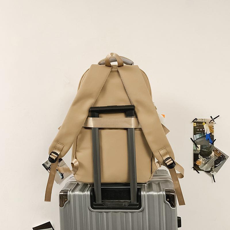 Women Large Capacity Backpack Boys Girls Color Contrast Backpack Student Schoolbag