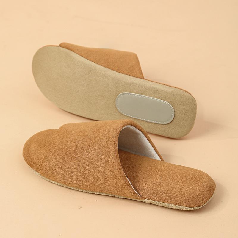 Silent open slippers Four Seasons Silent Wood Floor Indoor Home Cotton Soft Bottom Household Breathable Men's and Women's Summer Spring and Autumn