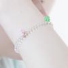 BONBEAU Multiful enamel motive silver charms Bracelet Cute motif charm crystal ball bracelet