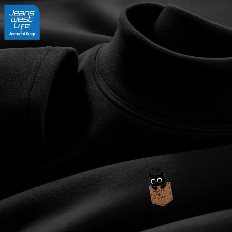 JEANSWEST LIFE Men s Double-Sided German Velvet Thermal Mock Neck Shirt 4XL