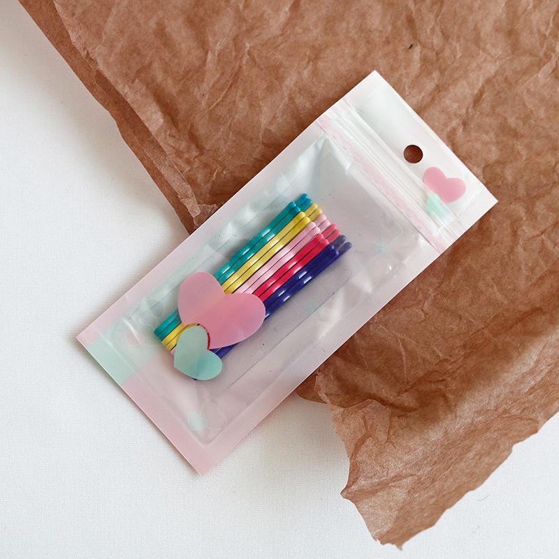 Hårnålar 10 st/set med 5 färger Populära Rainbow Glass Godisfärg Metall Bangs Clips Hårnål Bobby Pin Barrette