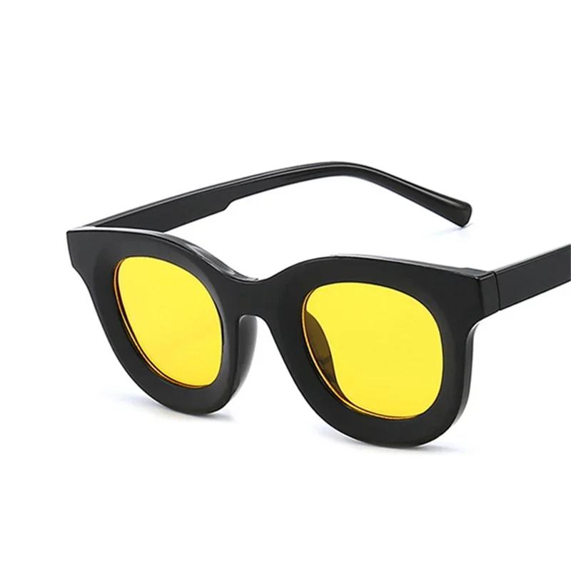 Vintage Round Sunglasses for Women Fashion Small Sun Glasses Men Vintage Hip Hop Yellow Blue Eyewear UV400