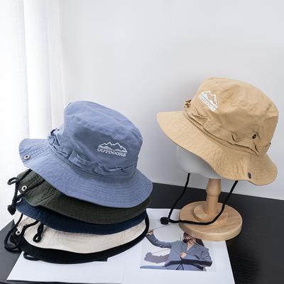Sommer-Herren-Bucket-Hat, Outdoor-Schutz, UV-Schutz, breite Krempe, atmungsaktiv, Panama-Hut, Jagd-, Wander-, Fischer- und Strandhut, Sonnenschutzkappe