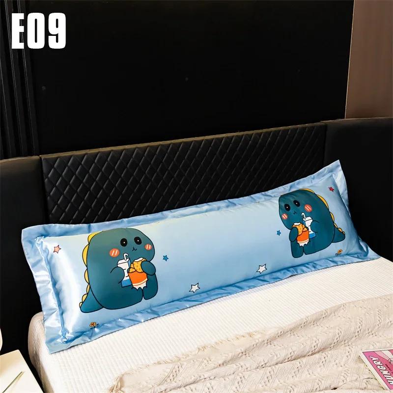 120/150/180cm Langer Kissenbezug Weicher Satin Seide Kissenbezug Sommer Kühl Schlafkissenbezug Hochzeitspaar Liebhaber Kissenbezug