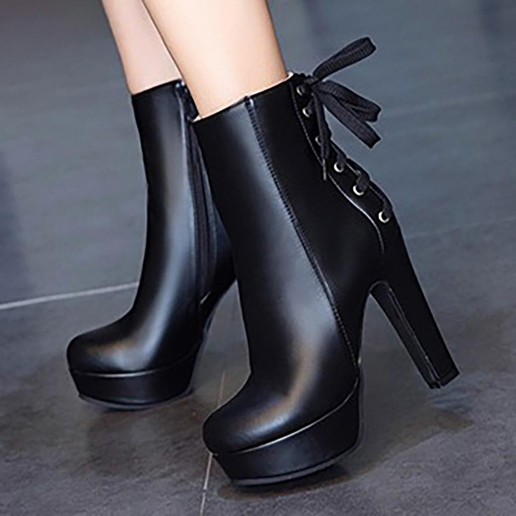 2026 Winter High Heels Sexy Women Luxury Shoes Spicy Girl Pu Party Fashion Ankle High Boots High Botas De Invierno Para Mujer