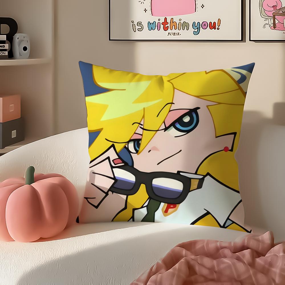 Anime edgy PPanty SStocking Anime Cushion Cover Pillowcase Short Plush Invisible zipper Room Sofa Cushion Cover