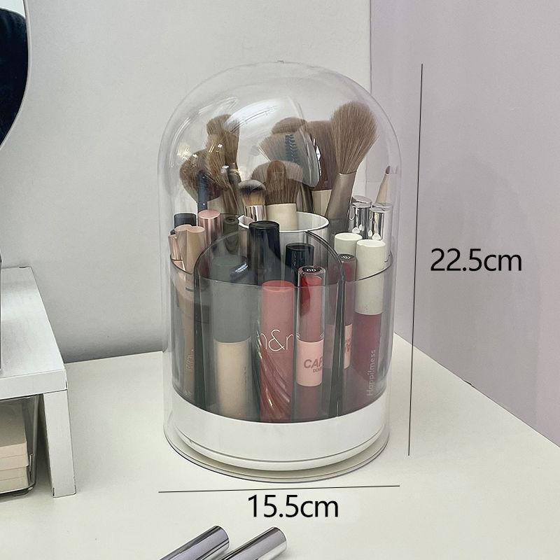 

Вращающийся контейнер для хранения косметических кистей, сетка, настольный карандаш для бровей, ведро для теней, косметическая губная помада, держатель для ручки, комод, ящик для хранения style 2 белый