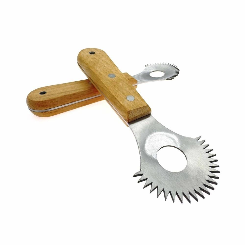 Wooden Handle Coconut Planer Stainless Steel Coconut Milk Making Tools Fruit Spoon Planer  Home