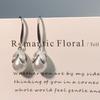 Retro Flower Pearl Ear Hooks: Elegant and Simple Luxury Earrings for Women