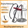 Heat-Resistant Asphalt Heater Rod with Thick Rubber Coating, Heightening Feature & Stainless Steel Red Handle