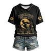 Women's Halloween Print V-Neck Top Trendy Casual Blouse for Party