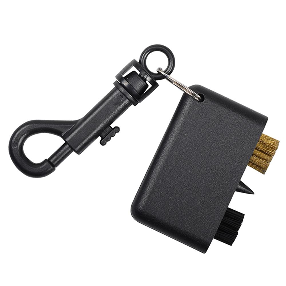 3-in-1 Golf Cleaning Tool Golf Club Groove Push Rod Wedge Brush Cleaning Belt Hook Portable Brush Golf Cleaning Accessorie