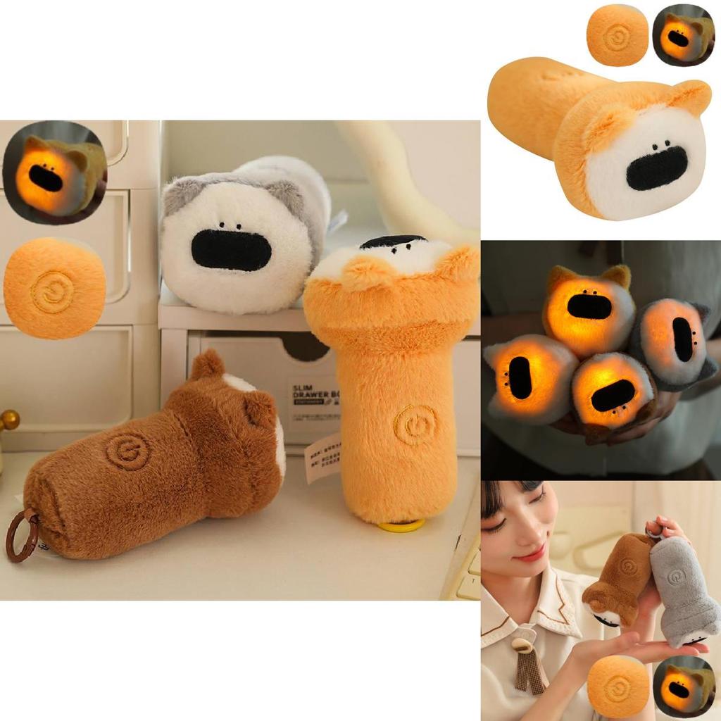Cute Creative Flashlight Dog Plush Doll Perfect For Kids Gifts And Comforting Sleep