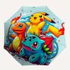 1 Stück Pokémon Automatischer Faltregenschirm - 3-fach faltbar, Lebhaftes Cartoon-Muster, Geeignet für Outdoor-Aktivitäten, Ein Geschenk für Fans zu jeder Jahreszeit