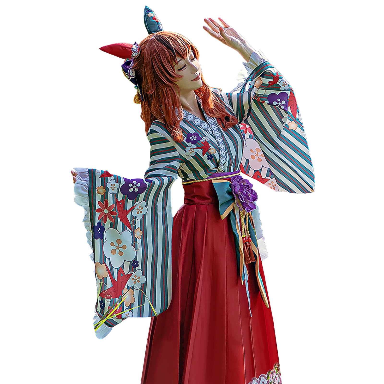 

[Milky Time] Uma Musume Nice Nature Cosplay Halloween Anime Hakama Furisode (M)