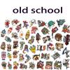 80-Sheet Set of American Retro Monster Waterproof Stickers for Phone Cases, Water Bottles, and Notebooks