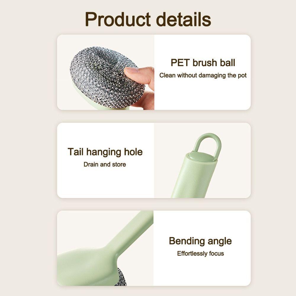 Long Handle Wire Brush Multi-function Washing Brush New Cleaning Brush  for Pots Dishes Sink