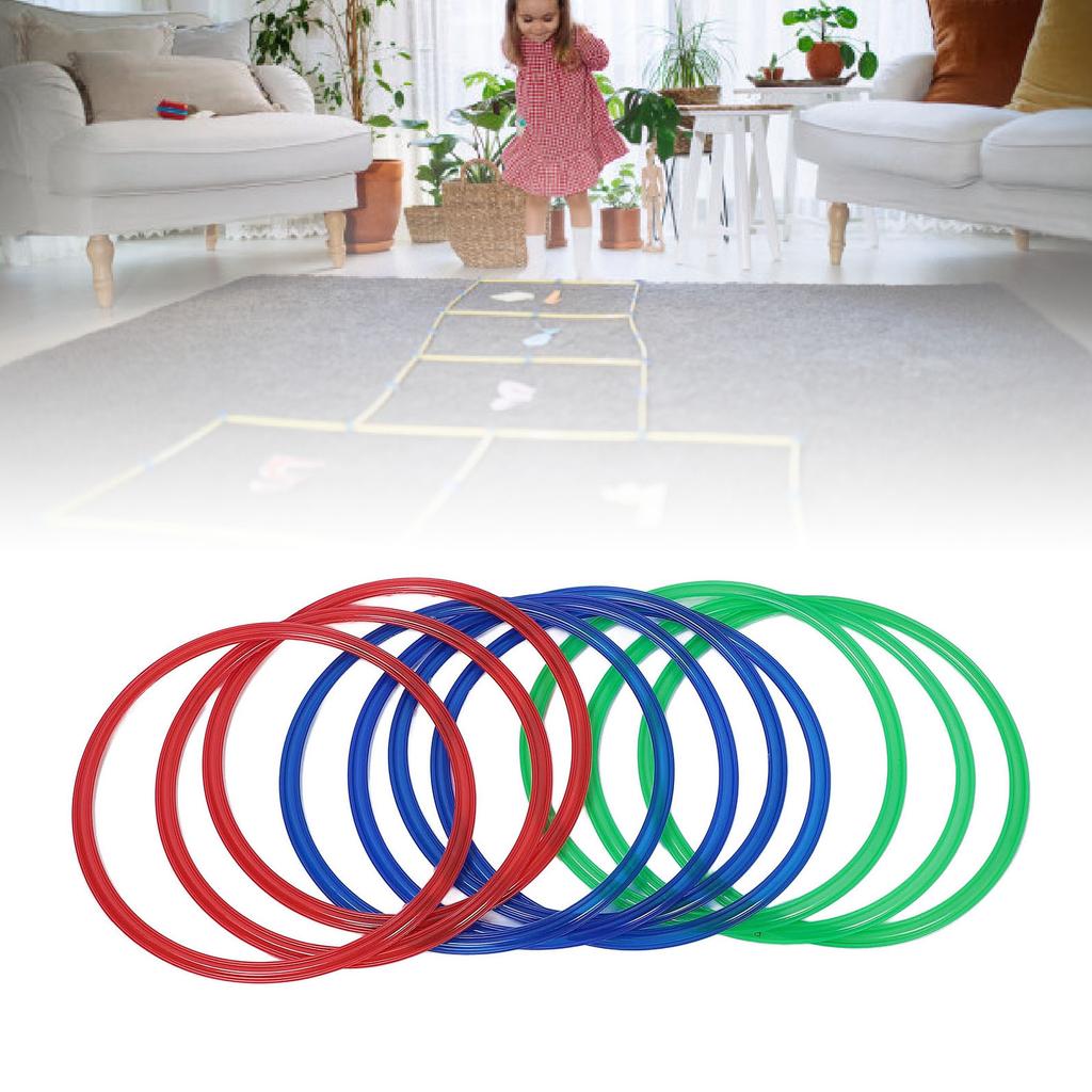 10pcs Hoop Rings 10pcs Connectors 11in Sensory Training Hoop Ring Connector Game Kids Exercise Hoop