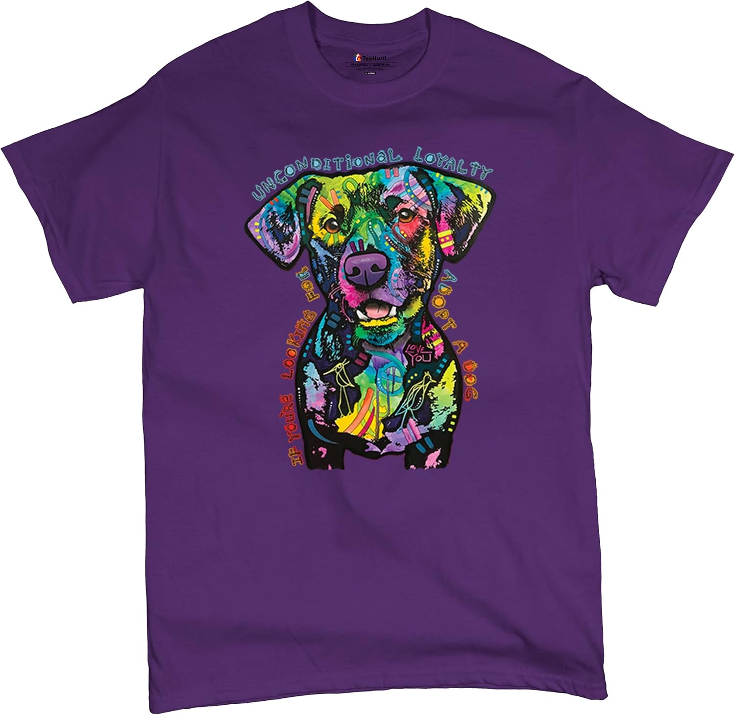 Unconditional Loyalty T-Shirt Adopt a Dog Dean Russo Pets Men s Tee S