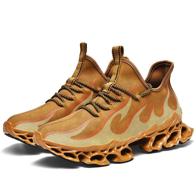 Men's Shoes Tide Men's Waterproof Leather Sneakers Shock Absorption Heightened Casual Shoes Men's Student Shoes