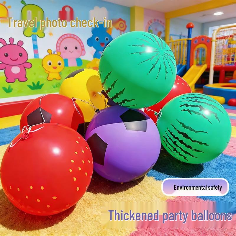 36-Inch Thick Balloon Toy with Designs for Kids - Perfect for Outdoor and Kindergarten Decorations