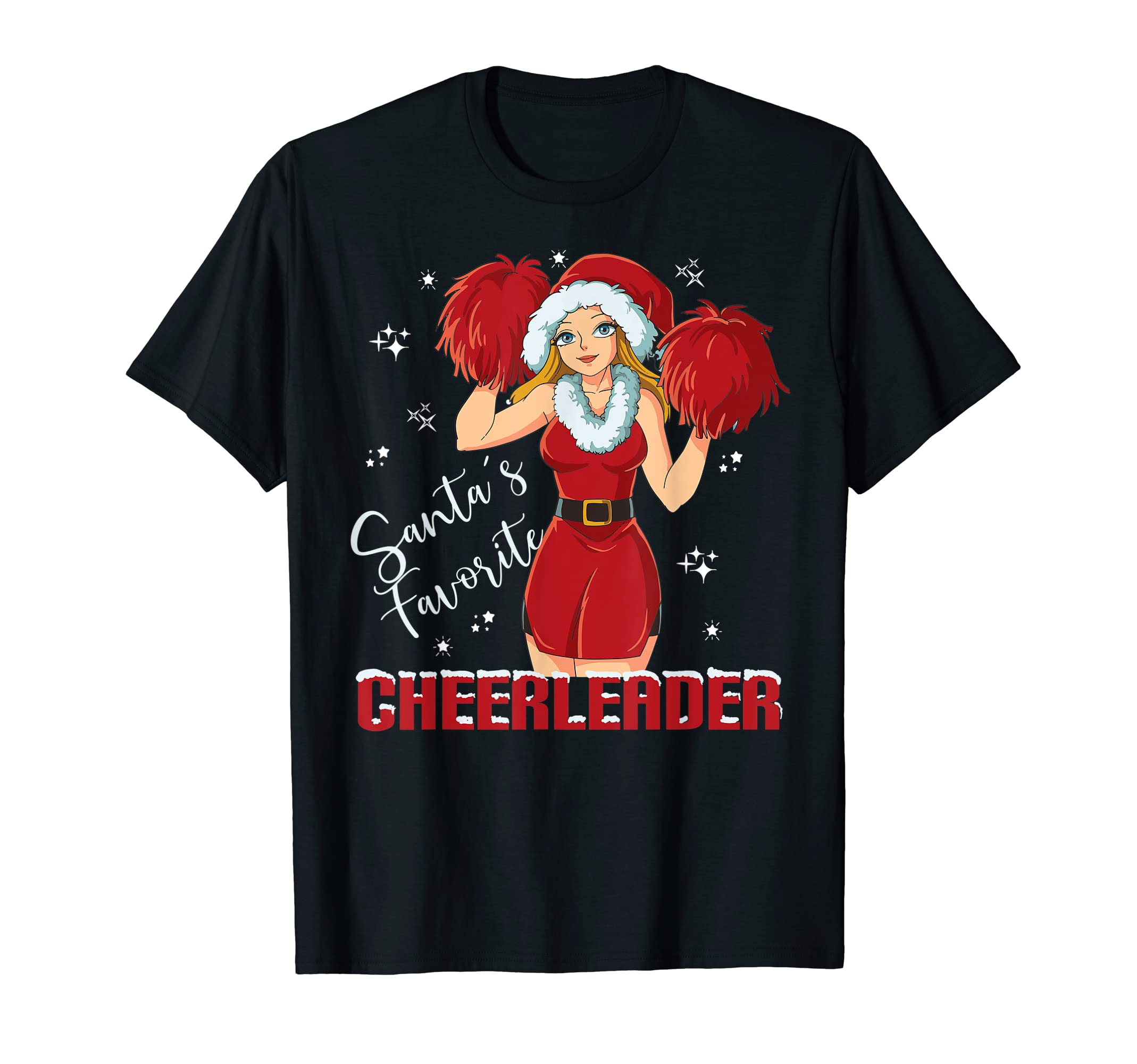 

Favorite Cheerleader Santa s T-Shirt чорний