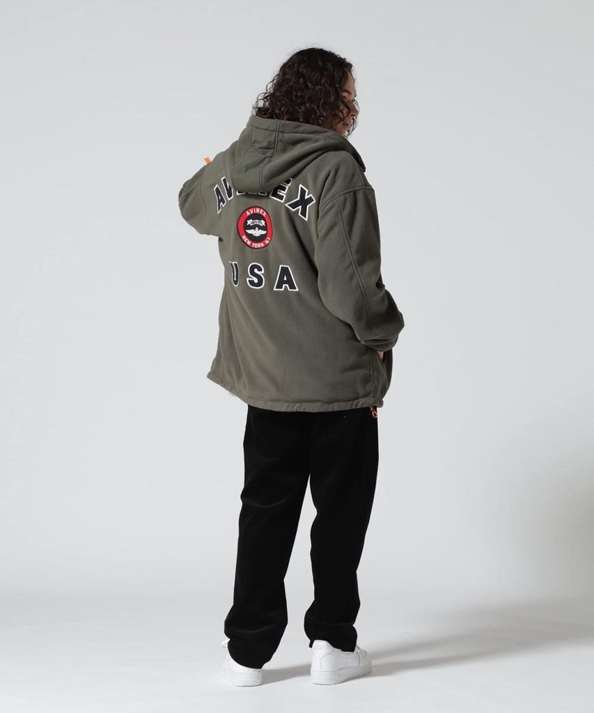 Avirex Varsity Logo Fleece Size Men's Hoodie, 2XL, 310, Olive, 783-2231003