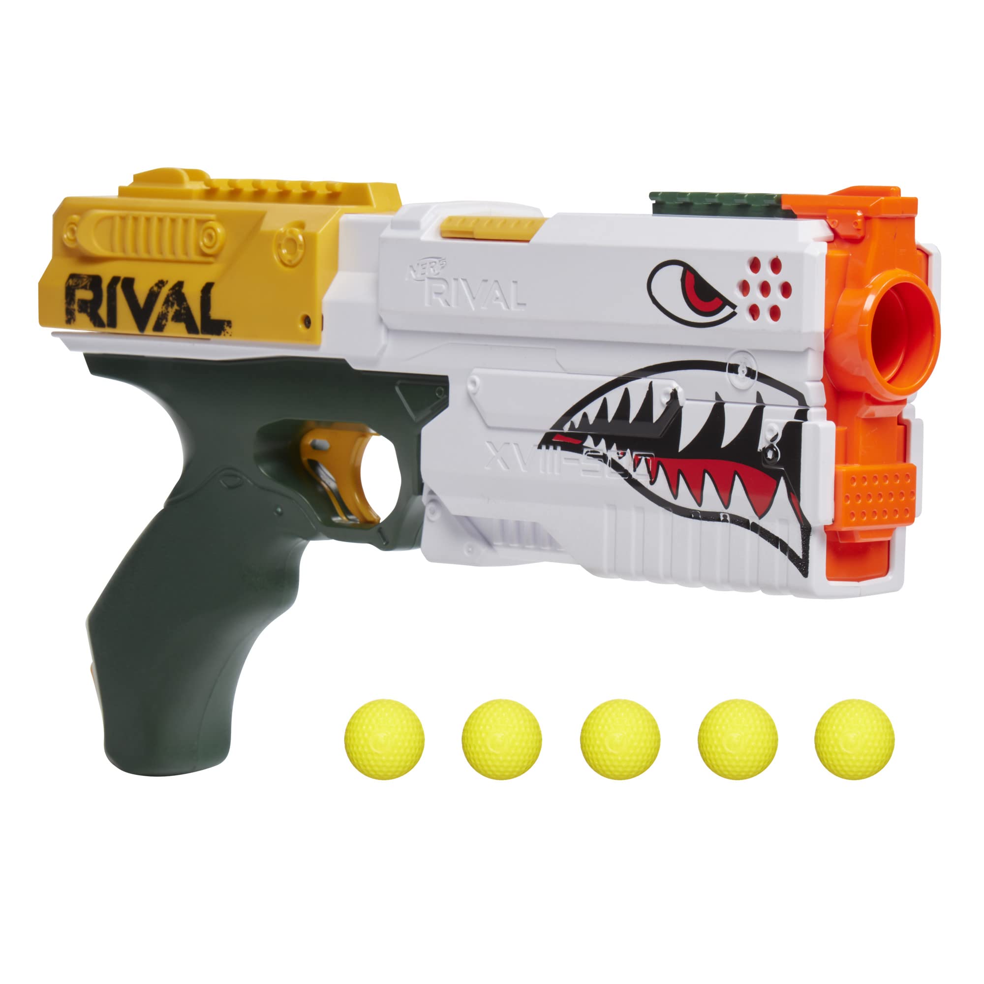 

NERF Rival Kronos Breach 5 Nerf Rival Пружинный 90FPS Белый цвет Подходит для возраста XVIII-500 Бластер, Заряженный, Патроны, Действие, Скорость, Дизайн, 14+ белый