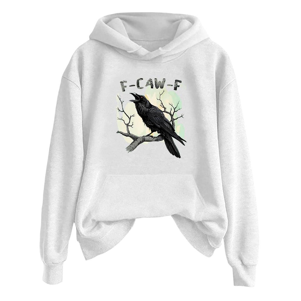 Women's Fashionable Casual Long Sleeve Hooded Printed Sweatshirt