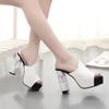 Sandals women's summer new crystal and slippers thick heel waterproof table fashion high heel cool slippers