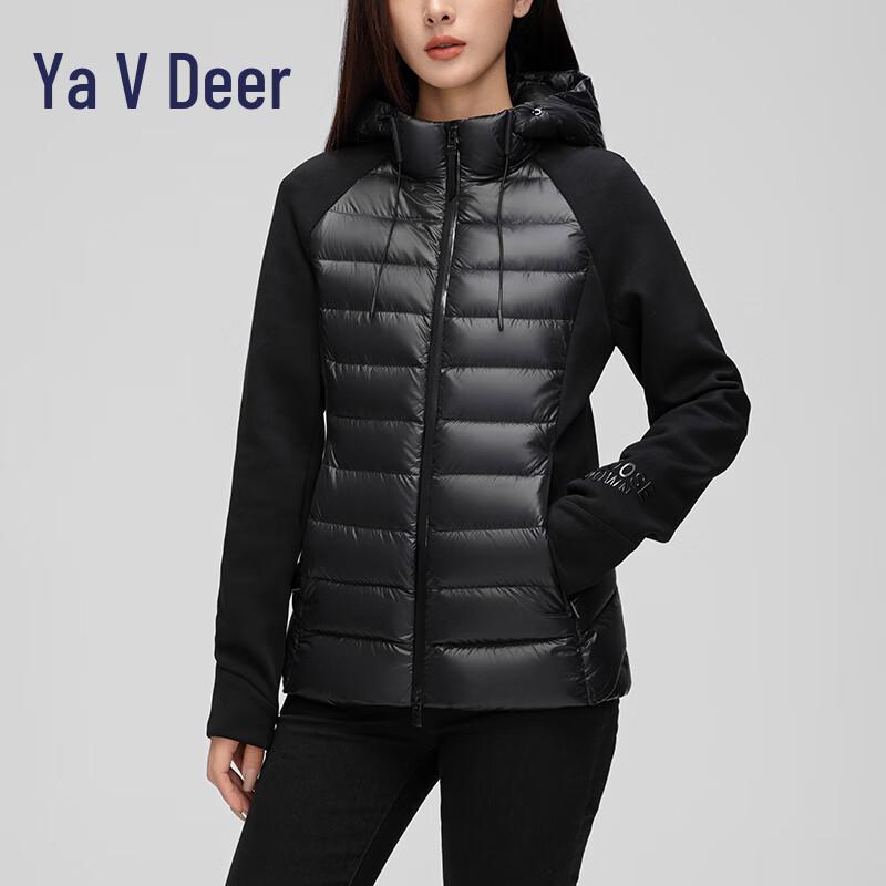 

YaLu RS Women s Winter Black Gold Hooded Down Jacket XL/170