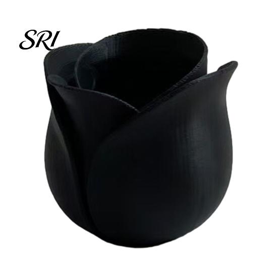 Unique Rose Design Planter 3D Printed Shaped Mini Flower Pot for Succulents Herbs Small Decorative Plant Container Plants Cute Tiny Cactus Office Home