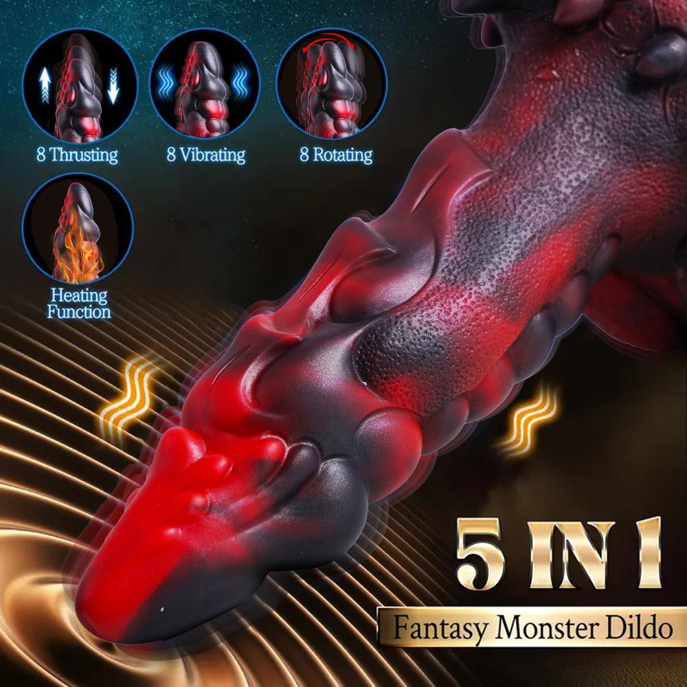 Silicone Electric Special-shaped Penis Vibrator Heated  Swinging  and Inserted Female Masturbator  Female Orgasmic Sex Toy