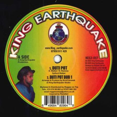 12inch Record SYLFORD WALKER - Duti Pot; Duti Pot Dub 1 / Duti Pot KE12017 King Earthquake 2020 UK Reggae, Ska & Dub