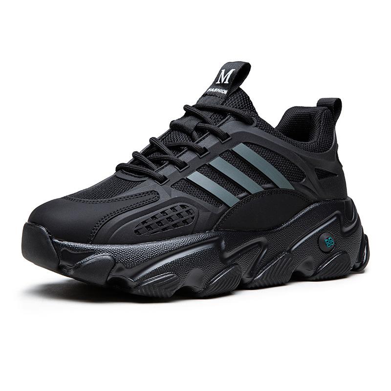 Extra Large Size Men's Shoes Spring and Autumn 2025 New Mesh Sports Shoes Fashion Casual Shoes Thick Sole Inner Height Increase Dad Shoes
