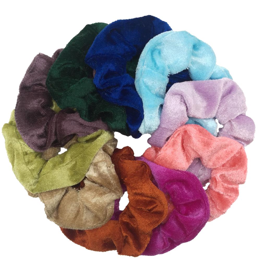10pc Women Hair Scrunchies Velvet Solid Color Band for Girls Ponytail Holder Rubber Bands Ties Accessories Headbands Gumki