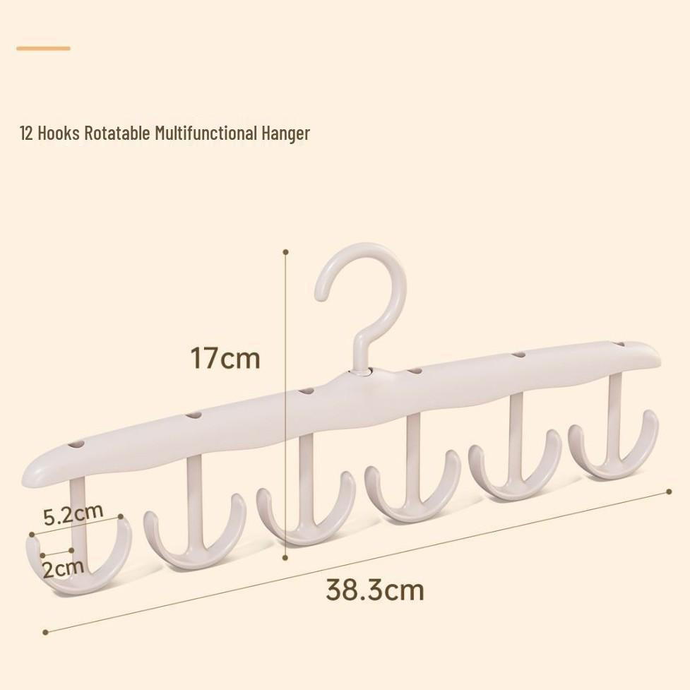 Multifunctional Clothes Hanger Rack with Wavy Hooks for Camisoles, Hats, Pants, and Underwear Storage