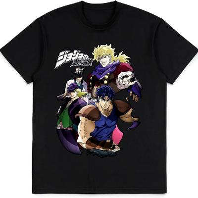 JoJo's Bizarre Adventure Shirt Merch Manga Poster T Shirt Women Men Kids 3D Print t-Shirts Cotton Black Tee Shirt