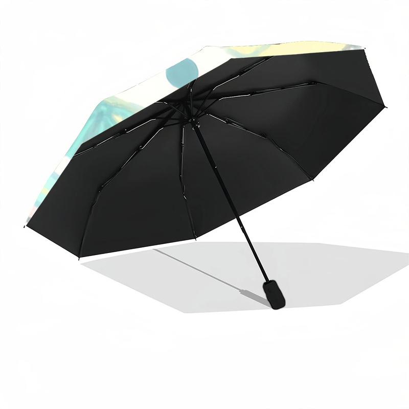 1pc Cute Cartoon Character Automatic Folding Umbrella with Bowknot Design - Portable 3-Fold Outdoor for Fans, Travelers, Everyday Use, Festive Gift.Q0
