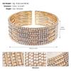 Luxury Rhinestone Pearl Wide Open Cuff Bracelet For Women Stylish Stretch Bangle Fashion Versatile Jewelry Gift